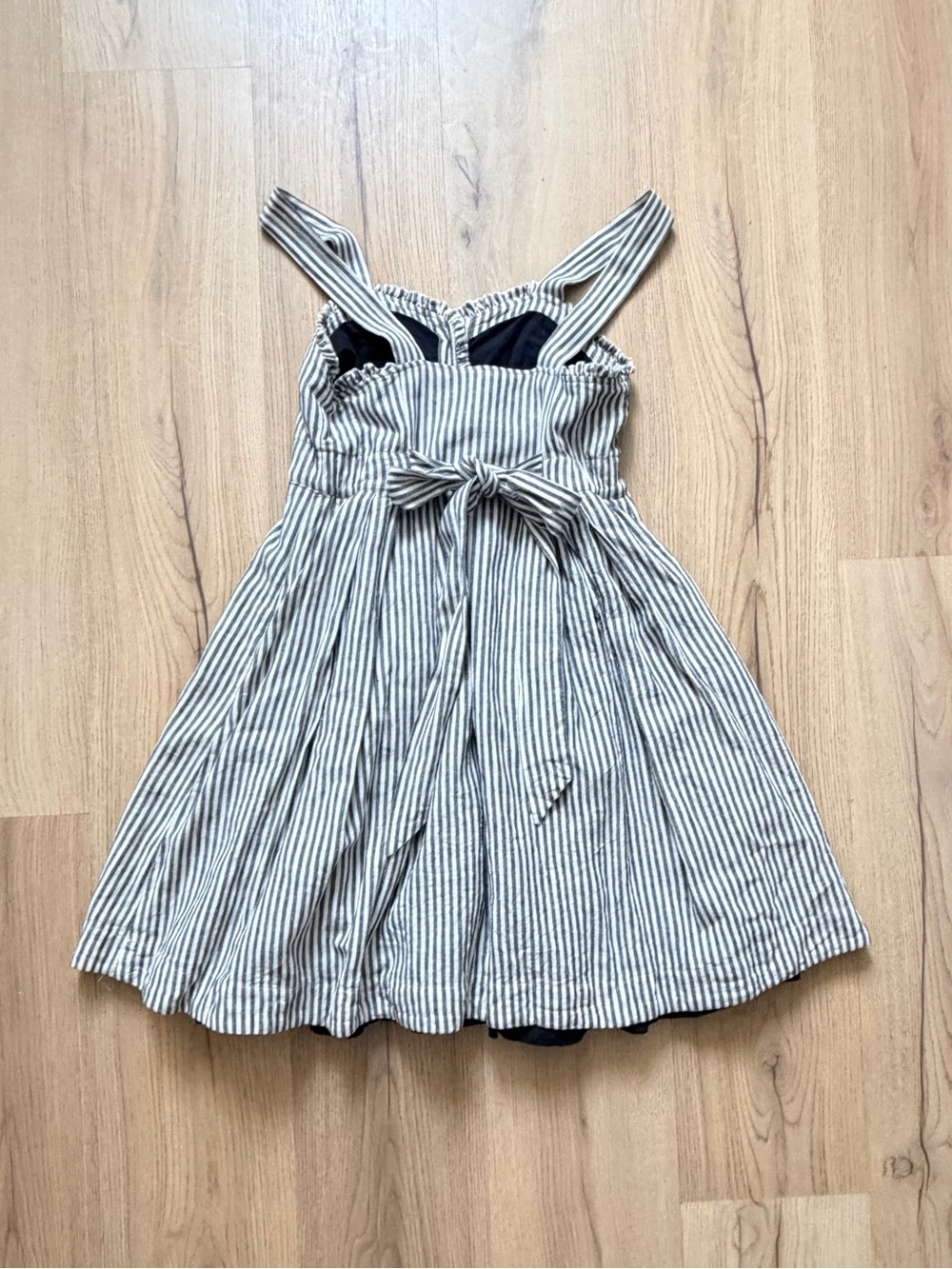 dear creatures Cream and Black Striped Mini Dress - Picture 2 of 3